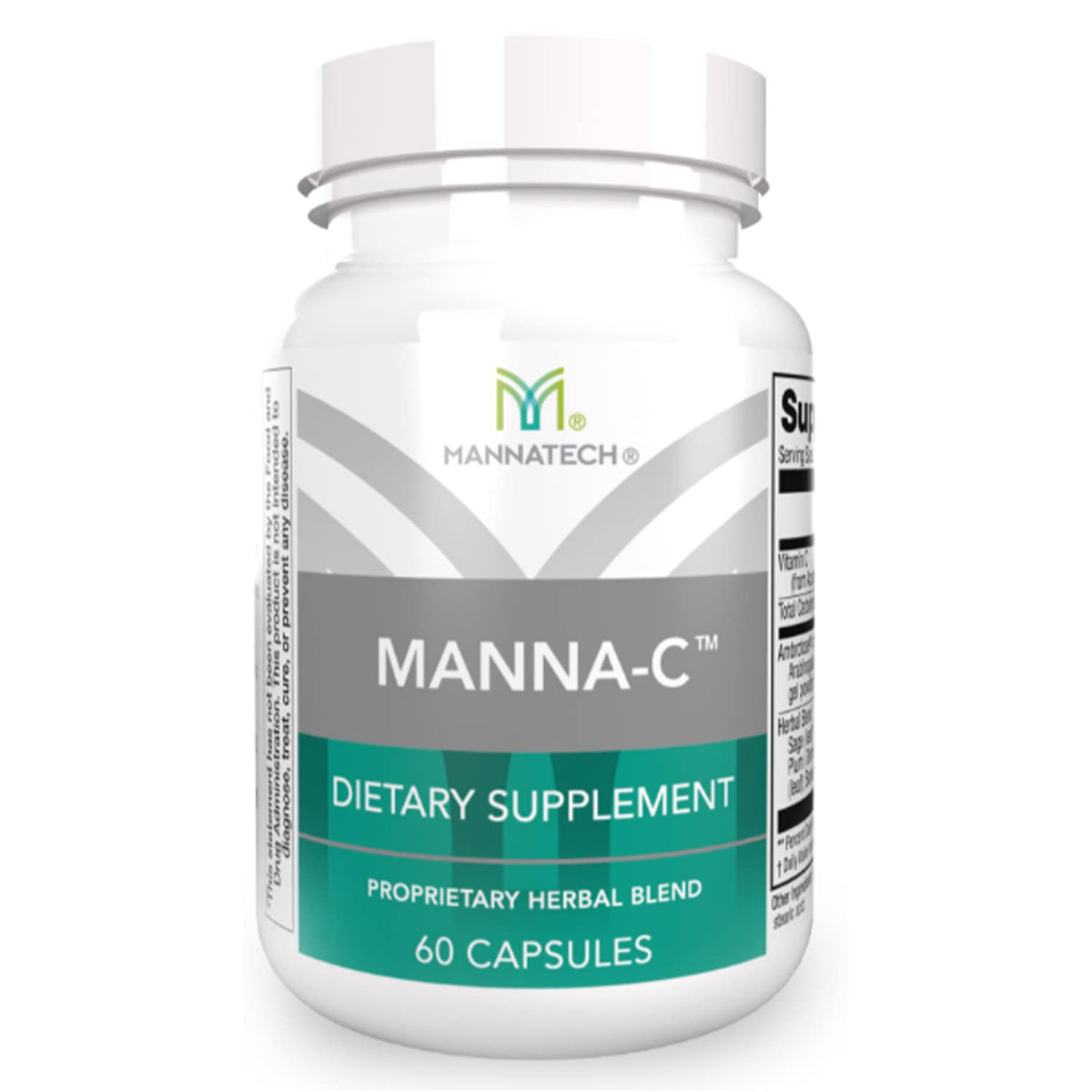 Mannatech Manna-C nasal supplement bottle supports daily breathing comfort.