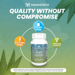 Mannatech Plus 90 capsules packaging, designed for easy shelf appeal