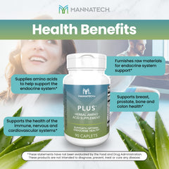 Mannatech Plus 90 capsules pour shot, indicating simple daily intake