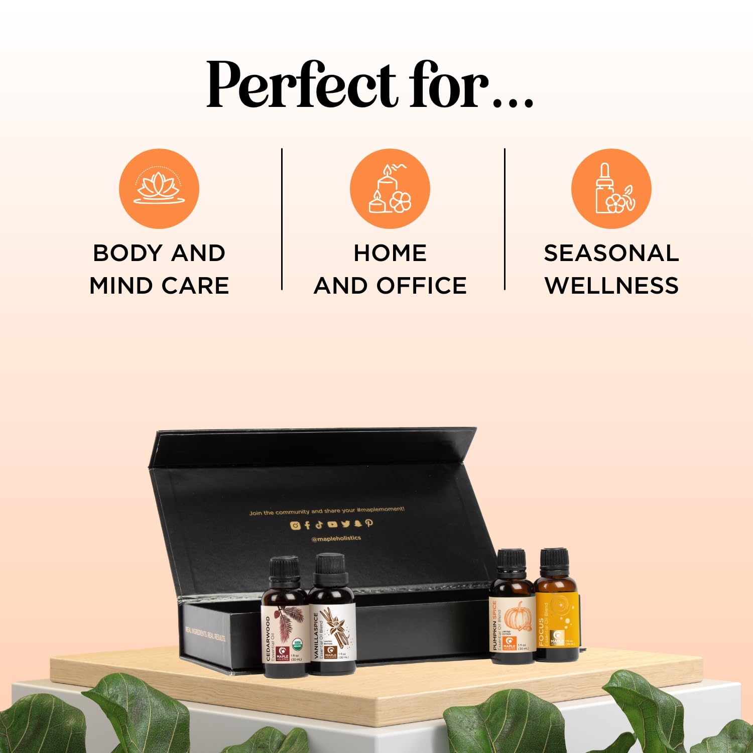 Maple Holistics DIY aromatherapy projects with fall oils, soaps and candles