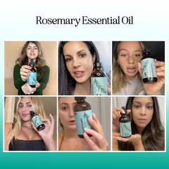 Rosemary oil applied to scalp for refreshing hair routines using Maple Holistics.