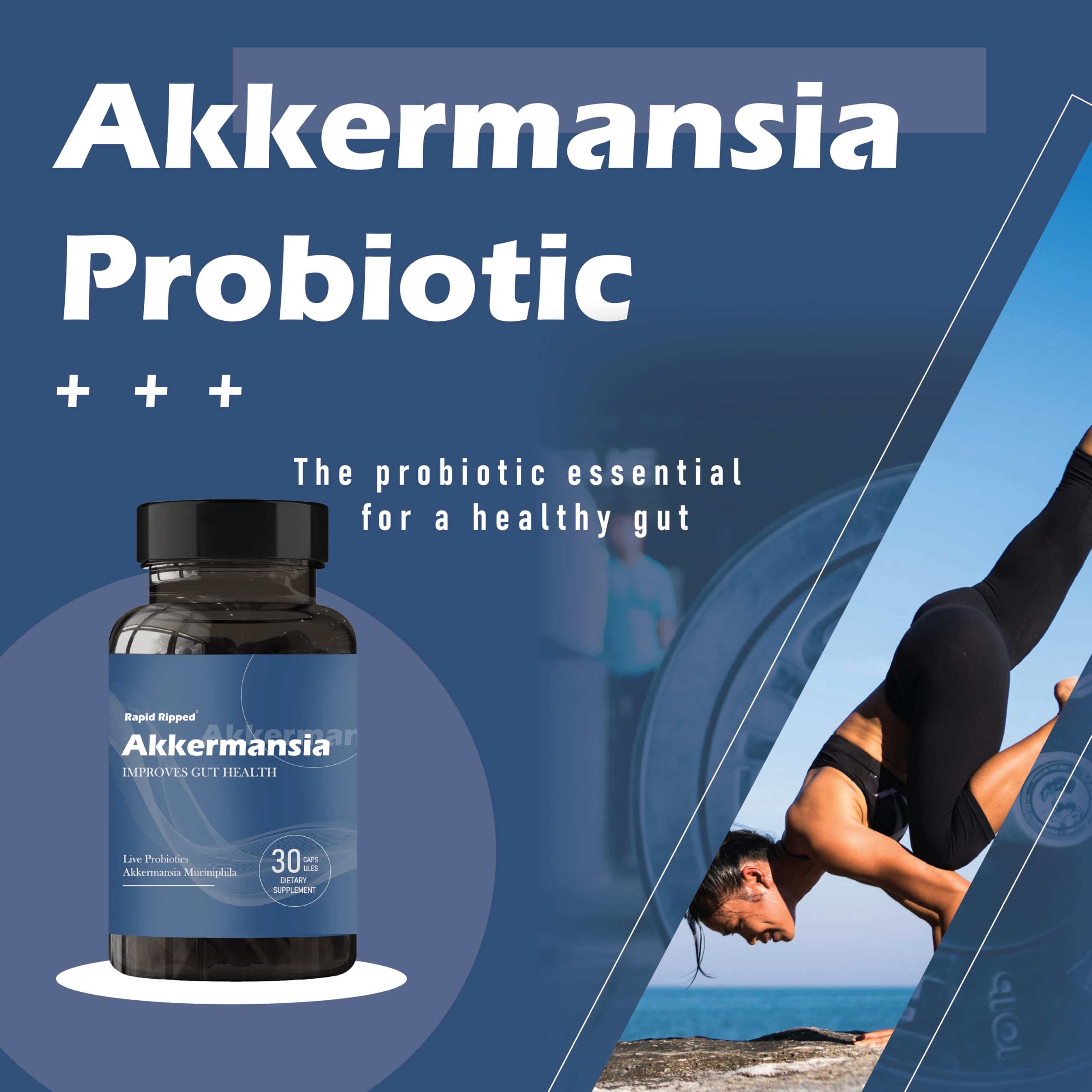 MAPUG Akkermansia probiotic capsules ready for daily gut health routine.
