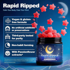 Close-up of MAPUG Radiya gummy showing soft texture and flavor