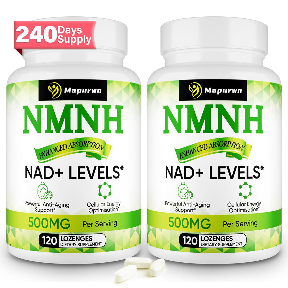 Mapurwn NMNH bottle-front showing NAD+ support for daily energy.