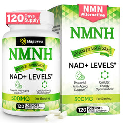 Mapurwn NMNH bottle front highlights premium NAD+ support for daily energy.