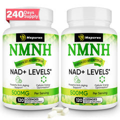 Mapurwn NMNH bottle-front showing NAD+ support for daily energy.