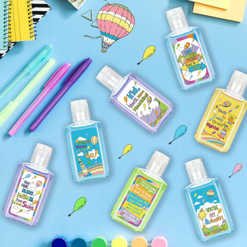 Marhpveua Oh The Places You'll Go balloon design mini hand sanitizer for on-the-go freshness