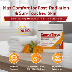 Marie Originals DermaTeryn jar shown for gentle application on irritated, recovering skin.
