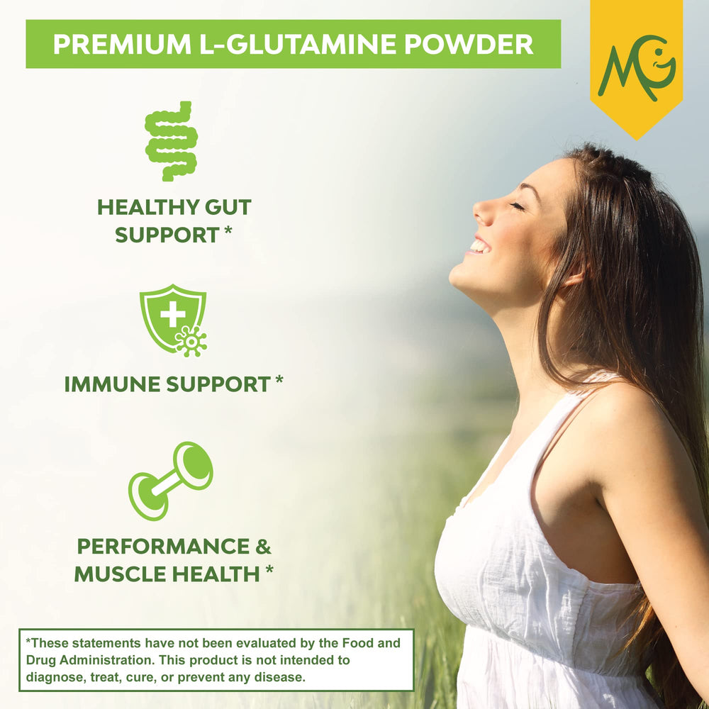 MariGold L-Glutamine measuring scoop, quick 5 g serving for daily recovery.