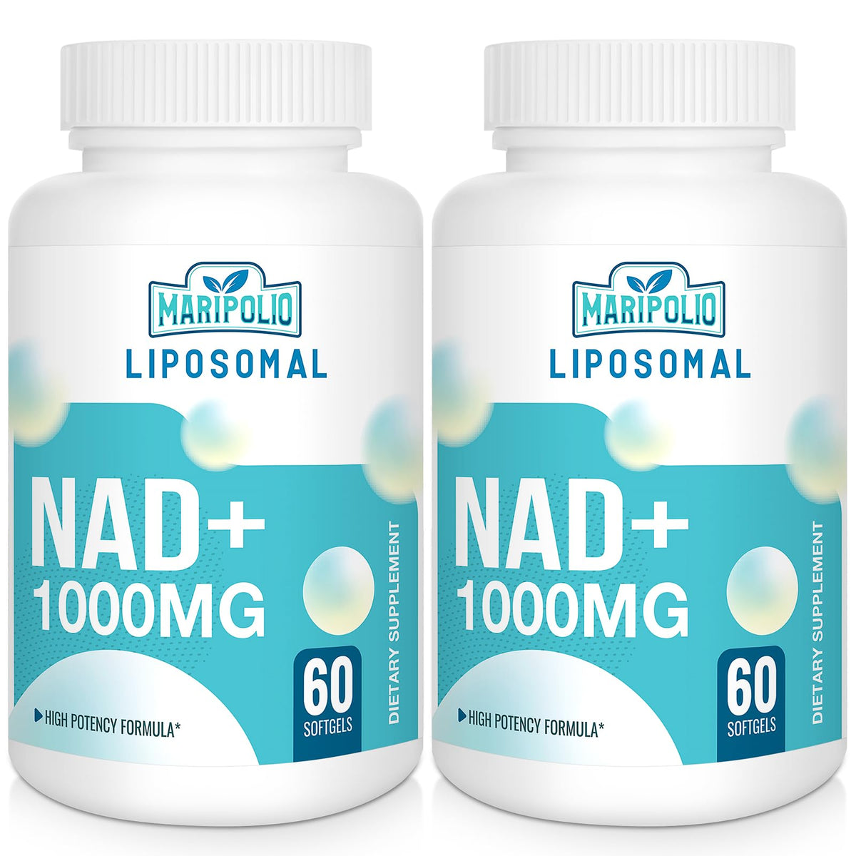 Maripolio Liposomal NAD+ 1000 mg bottle on a shelf supports daily energy.