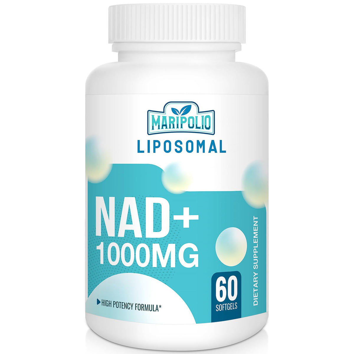 Maripolio Liposomal NAD+ 1000mg bottle for daily energy support.