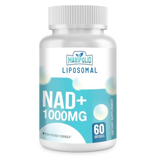 Maripolio Liposomal NAD+ 1000 mg softgels close-up highlights convenient daily use.
