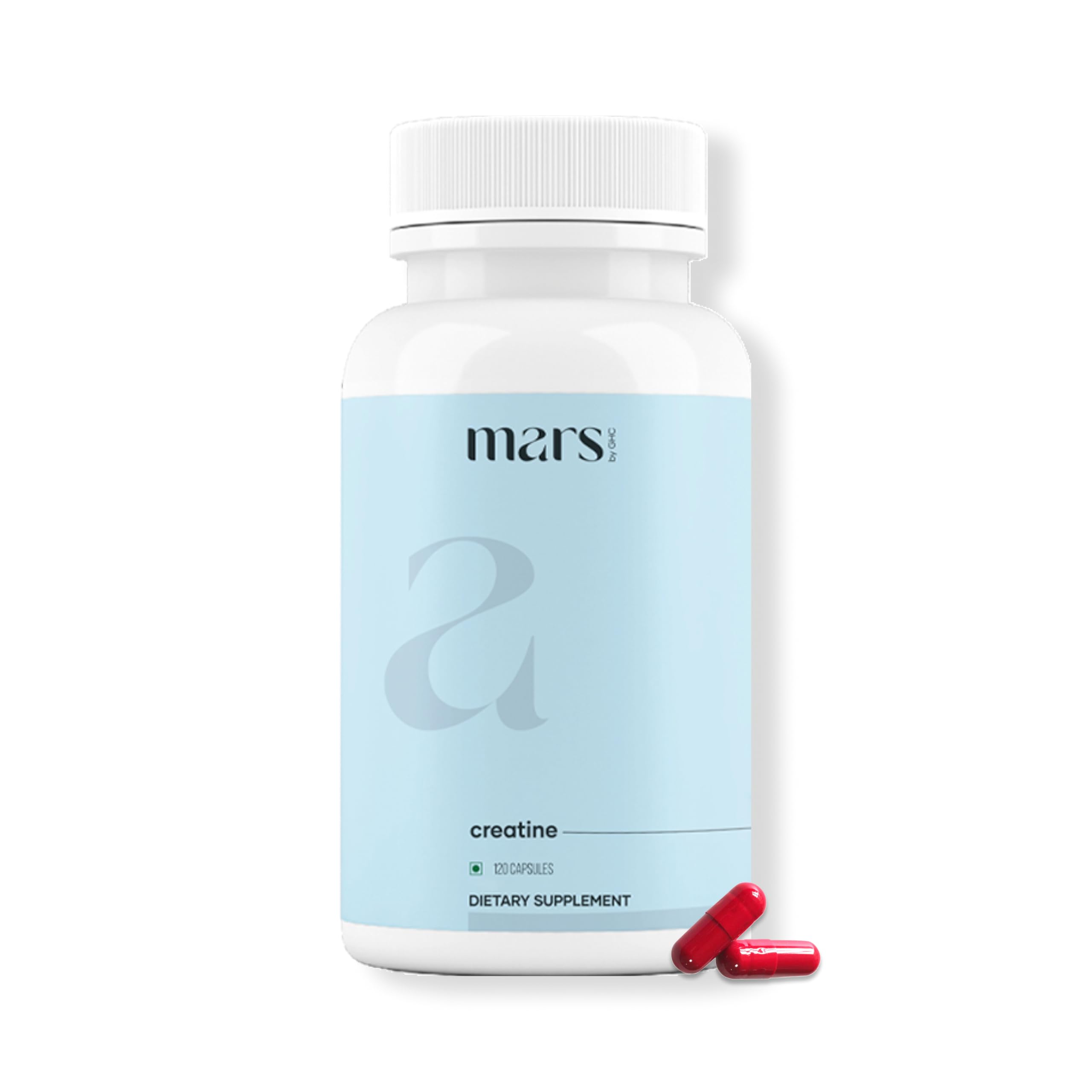 Mars by GHC bottle with packaging in gym setting for fitness nutrition