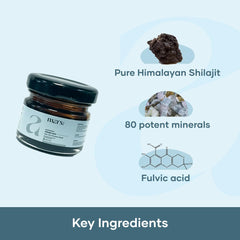 Mars by GHC Shilajit Gold Resin open bottle shows pure resin texture.