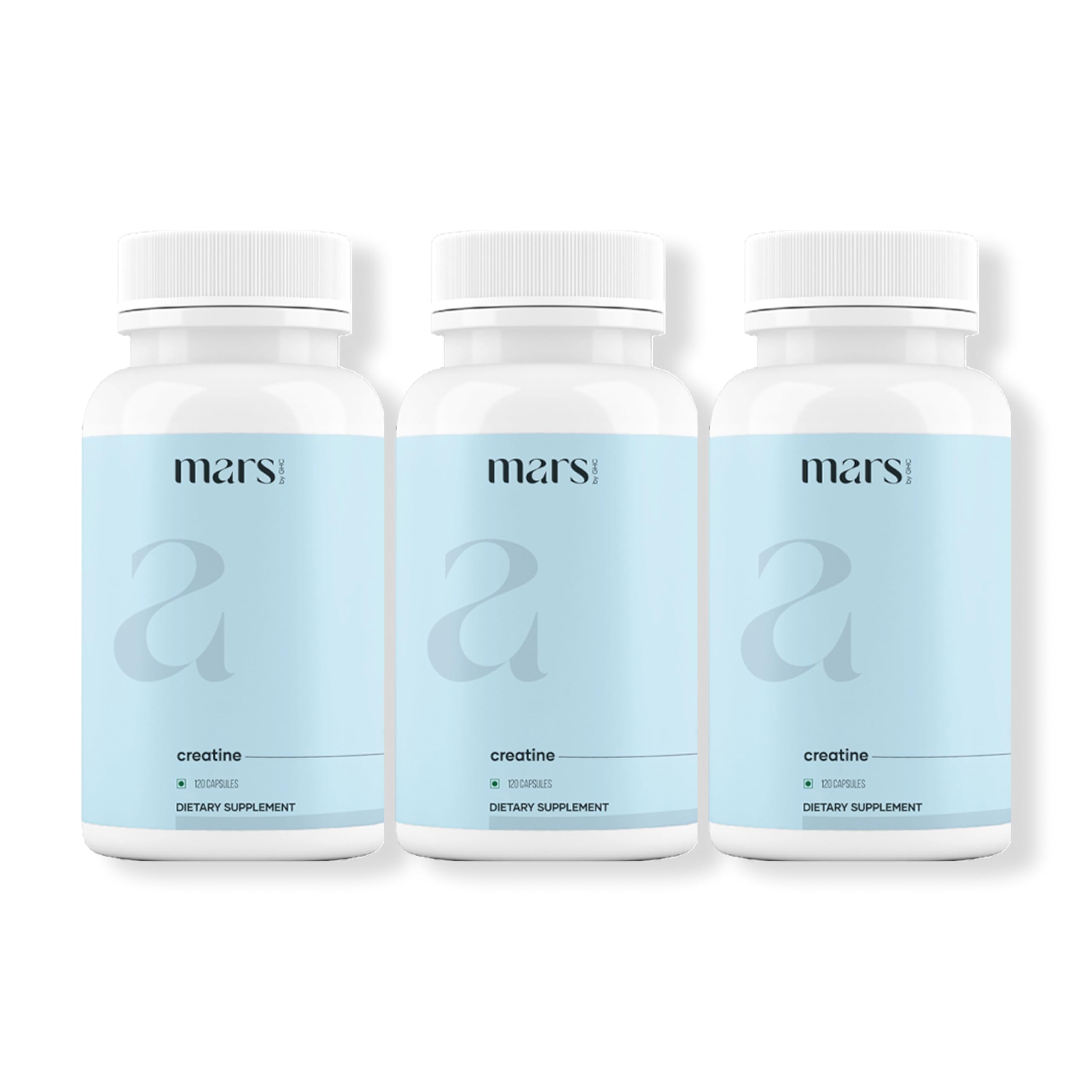 Mars by GHC creatine capsules poured for workout energy and endurance