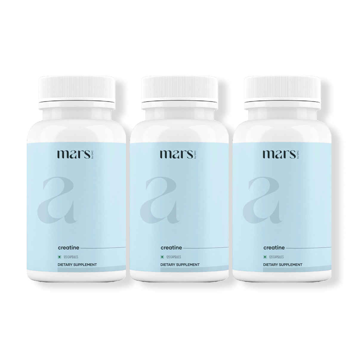 Mars by GHC creatine capsules poured for workout energy and endurance
