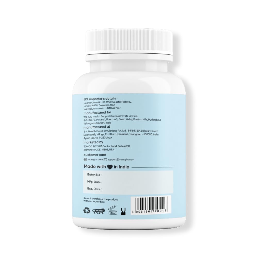 Packaging label of Mars by GHC with safety and dosage notes
