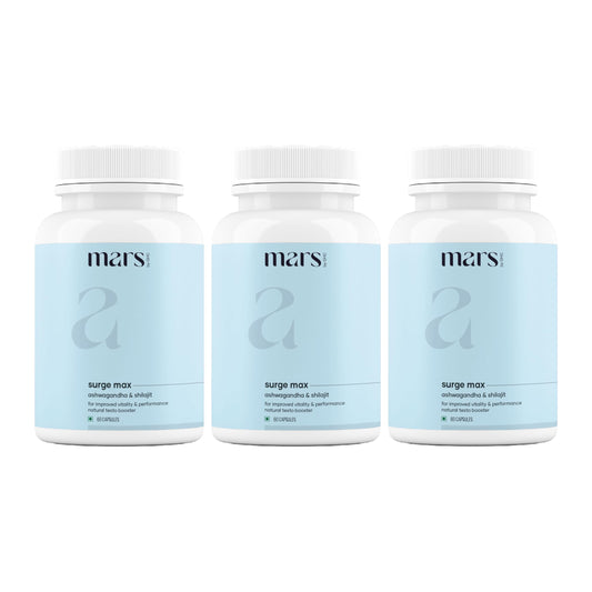 Mars Surgemax bottle close-up highlighting energy support