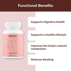 Mars by GHC waist trim bottle side view showing easy daily dosing potential.