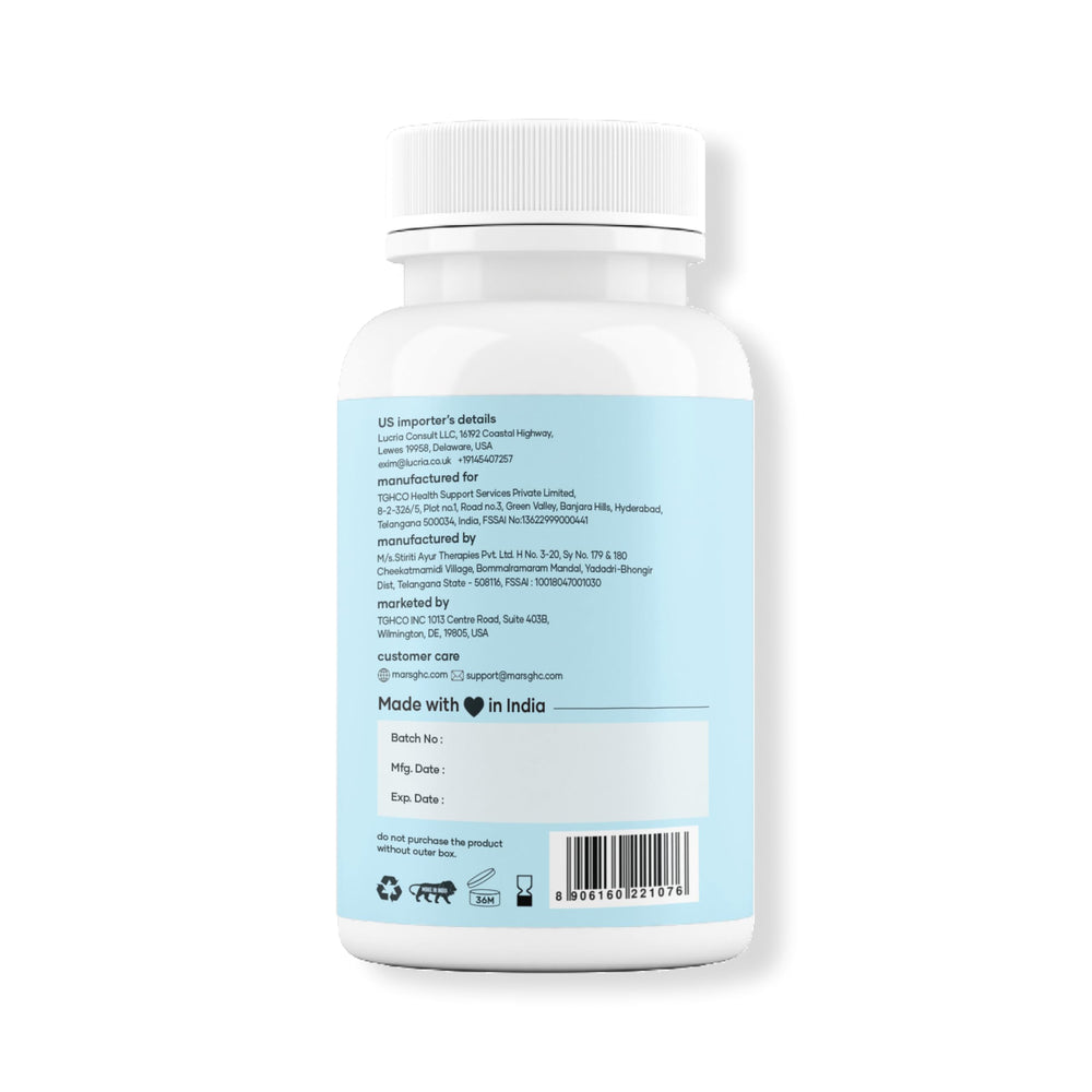Mars by GHC capsules dispensing from bottle illustrate easy use.