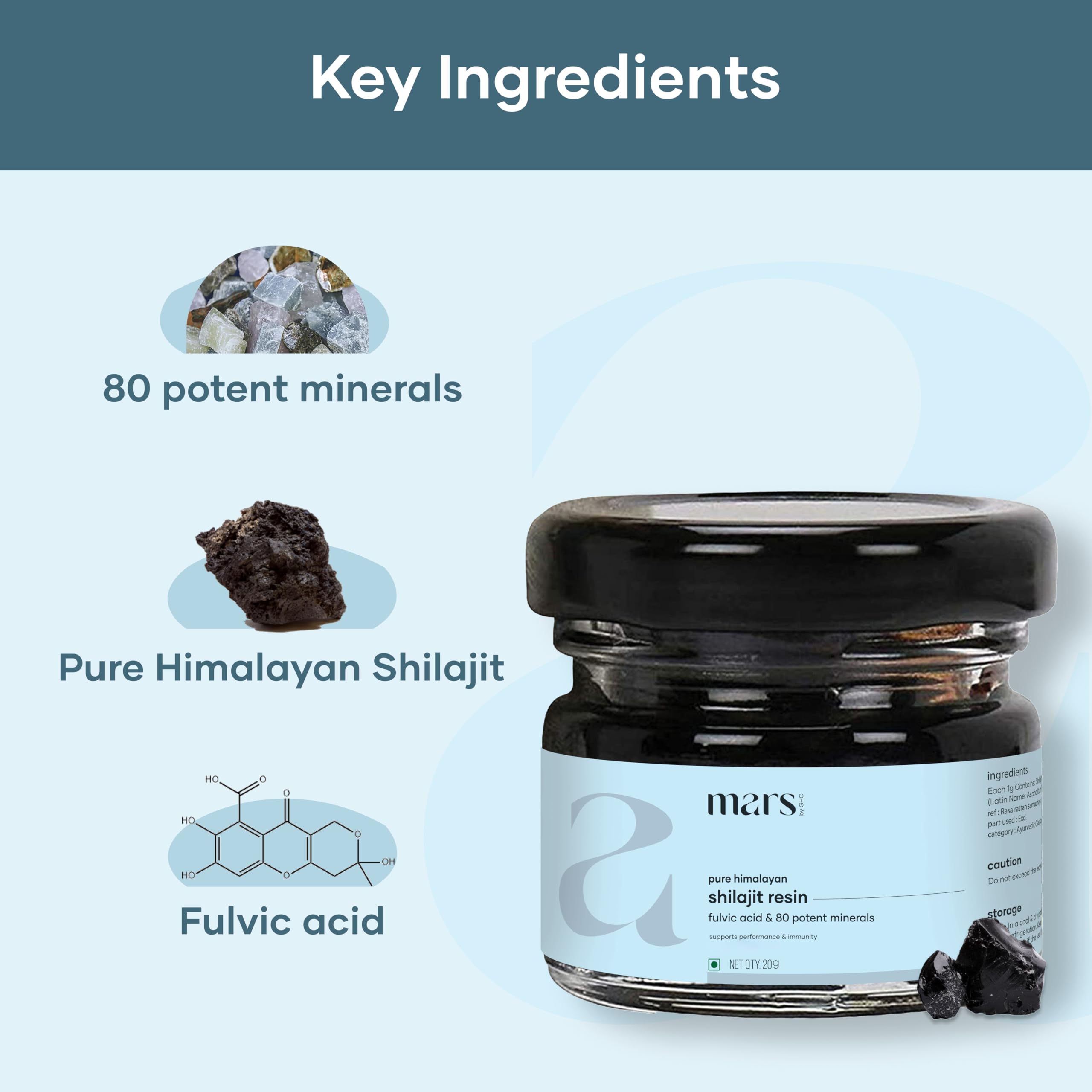 Mars Himalayan Shilajit resin with natural mineral texture.
