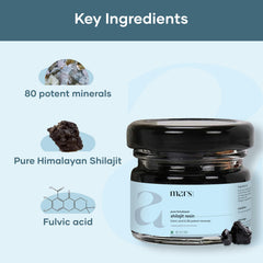 Mars Himalayan Shilajit resin with natural mineral texture.