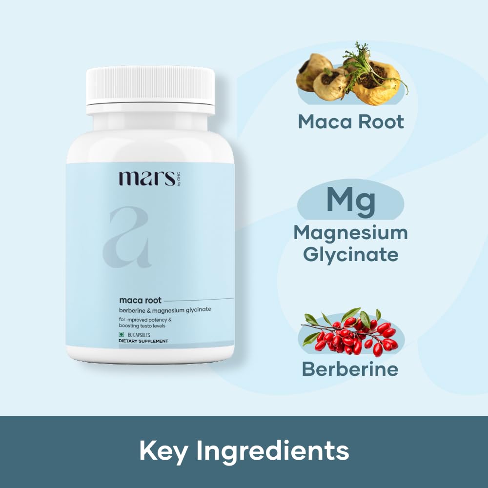 Mars Maca Root Caps berberine extract highlight in the blend.