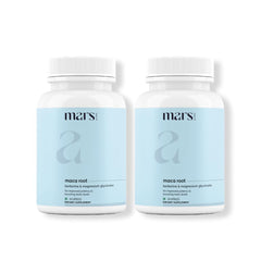 Mars Maca Root Caps bottle front view for energy support.