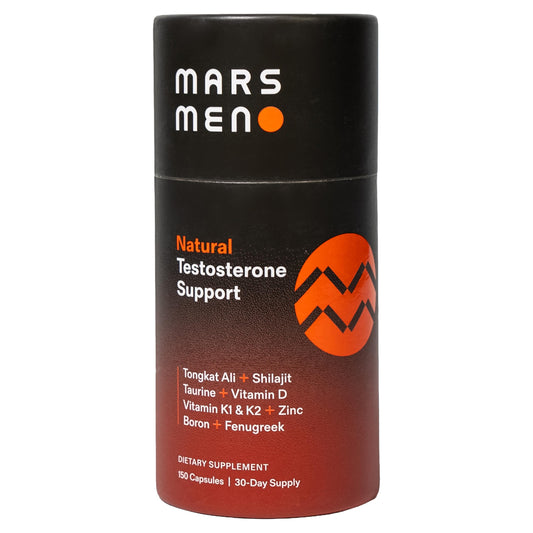Mars Men Booster bottle front highlighting herbal vitality formula