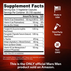 Mars Men Booster capsules close-up for easy daily use
