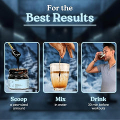 Mars Shilajit Gold resin tea dissolve shows easy integration into beverages.