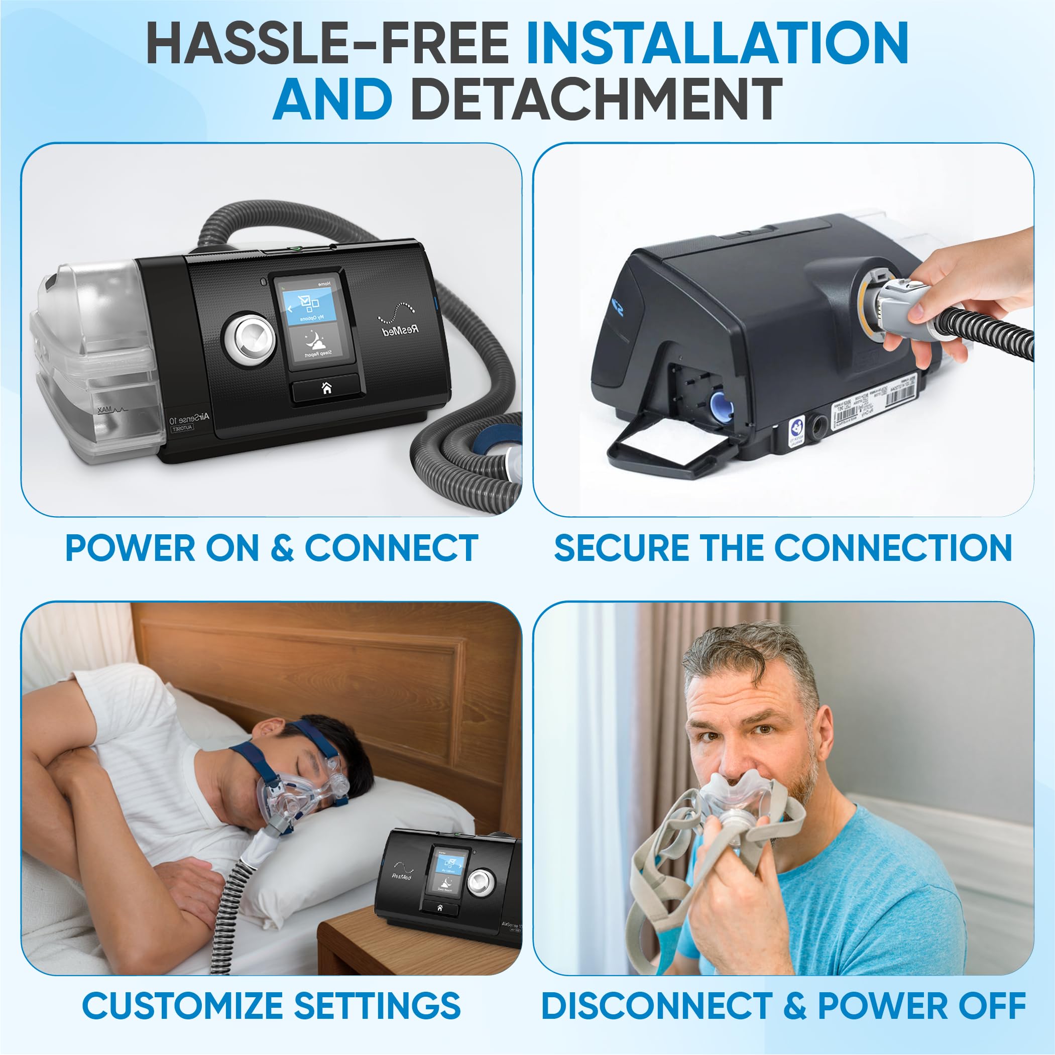 Mars Wellness CPAP heating tube illustrating climate-control features and flexible design