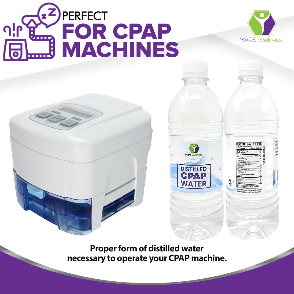 Mars Wellness multi-use distilled water emphasizes cosmetic cleaning and facial steamer benefits