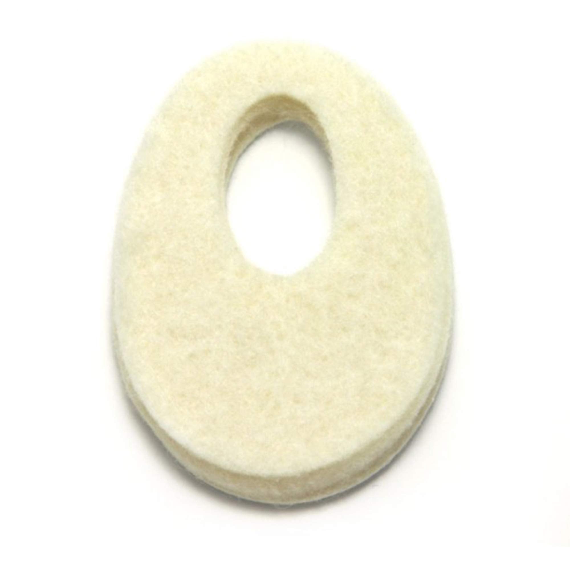 Mars Wellness oval felt pad protects sensitive foot areas from rubbing.