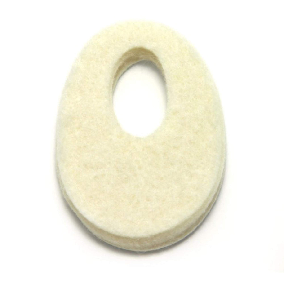 Mars Wellness oval felt pad protects sensitive foot areas from rubbing.