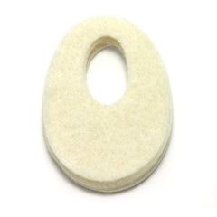 Mars Wellness oval felt pad close-up showing adhesive protection against shoe rub