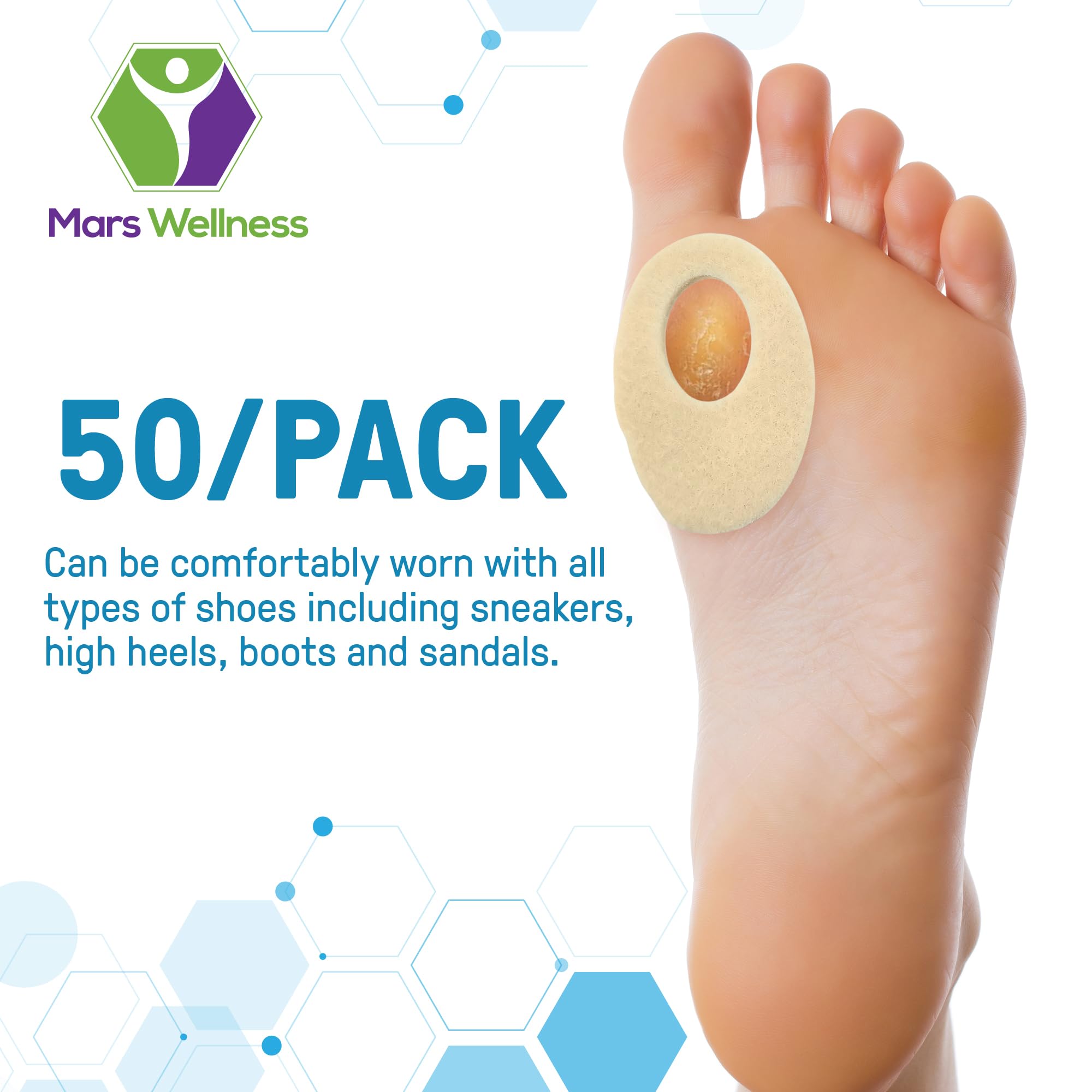 Mars Wellness pads for shoes work with sneakers, heels, boots, sandals.