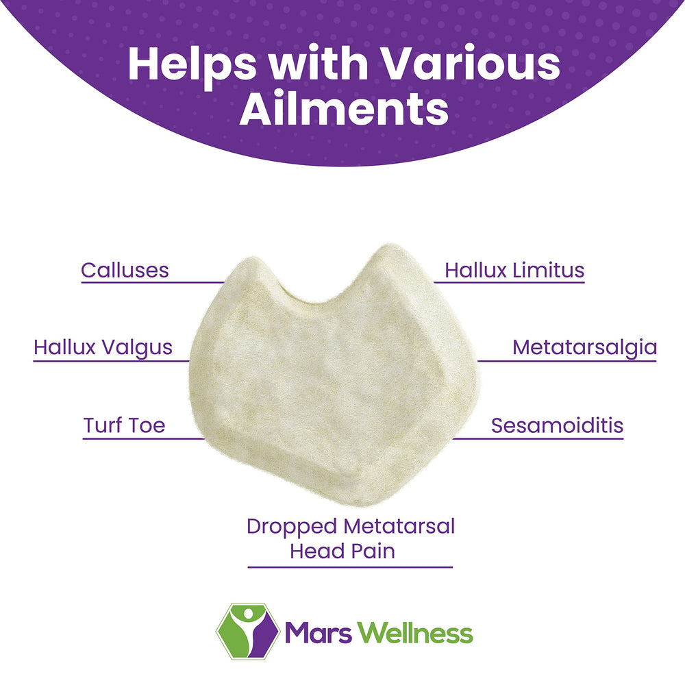 Mars Wellness latex-free pads suit sensitive feet and various shoe styles