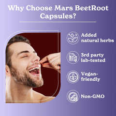 MarsbyGHC beetroot capsules support a health-forward lifestyle.