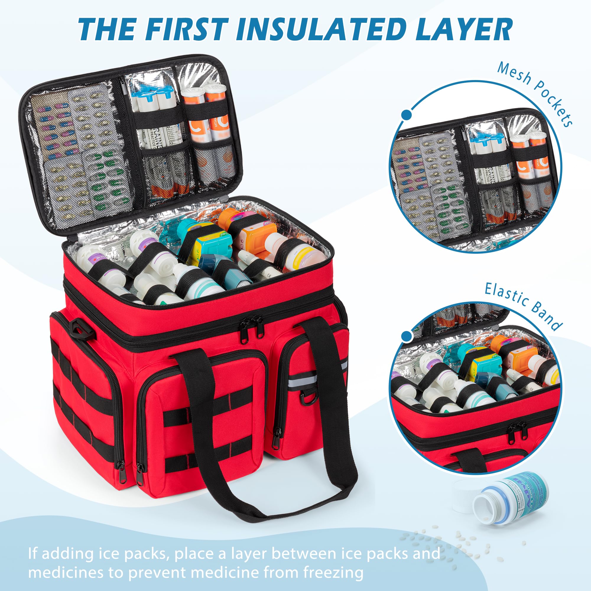 Marscamd bag with four removable dividers enables flexible bottle arrangements.