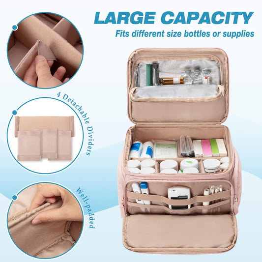 Marscamd bag shows four removable dividers for flexible bottle layout