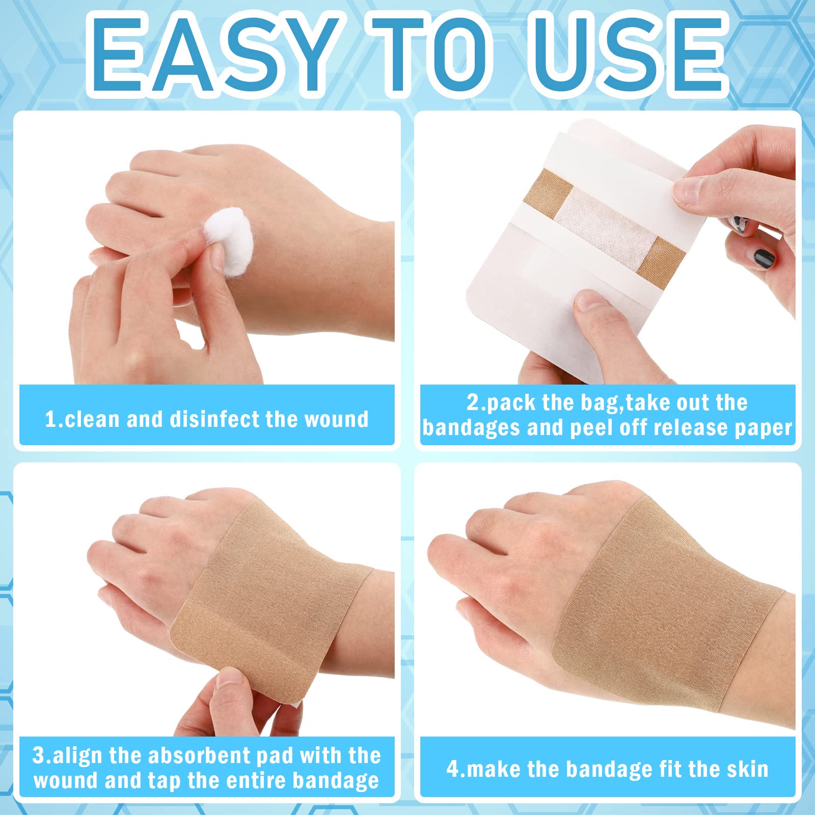 Marsui 300 pieces bandages in assorted sizes for versatile home wound care.