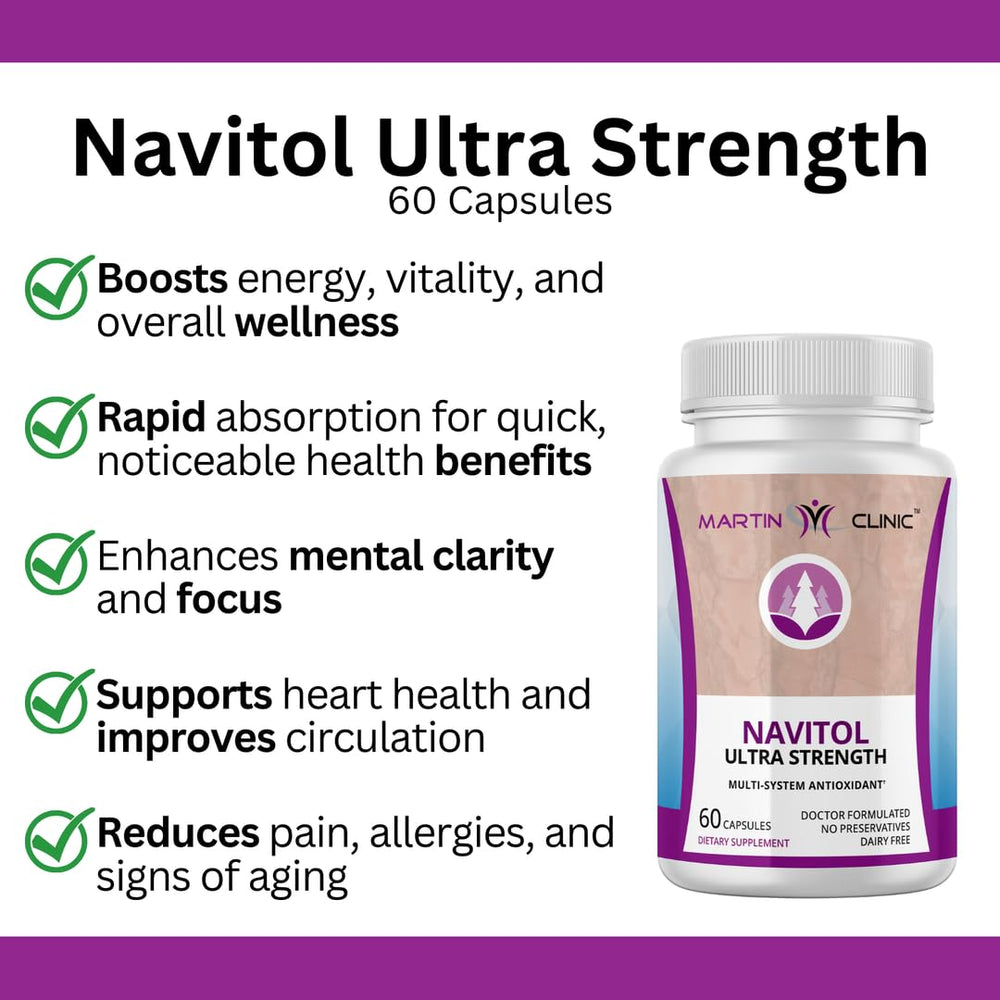 Martin Clinic Navitol packaging box displayed for daily wellness