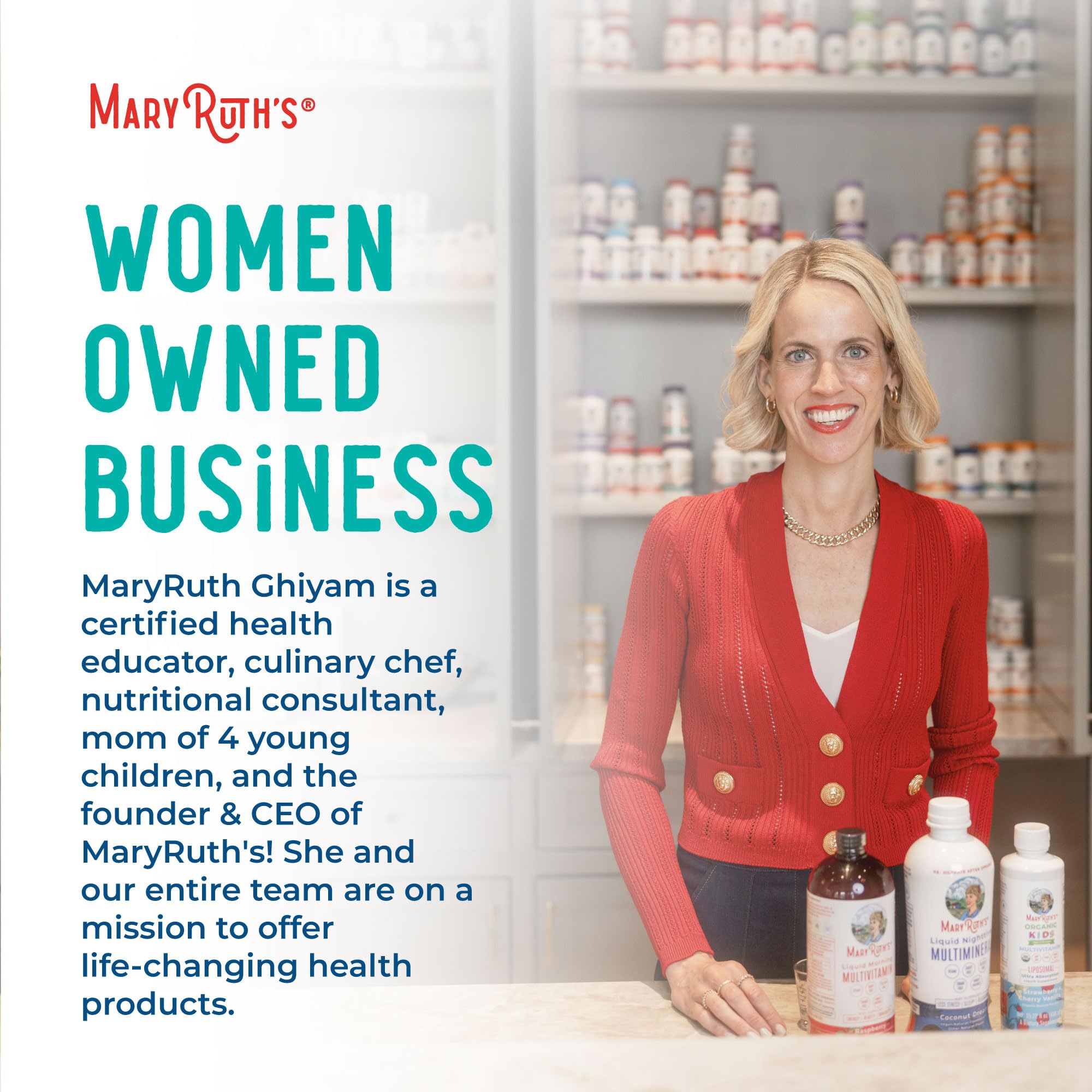 MaryRuth's 3-in-1 gluten-free icon on the bottle front.
