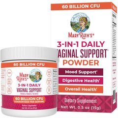 MaryRuth's 3-in-1 probiotics bottle for daily vaginal and gut support.