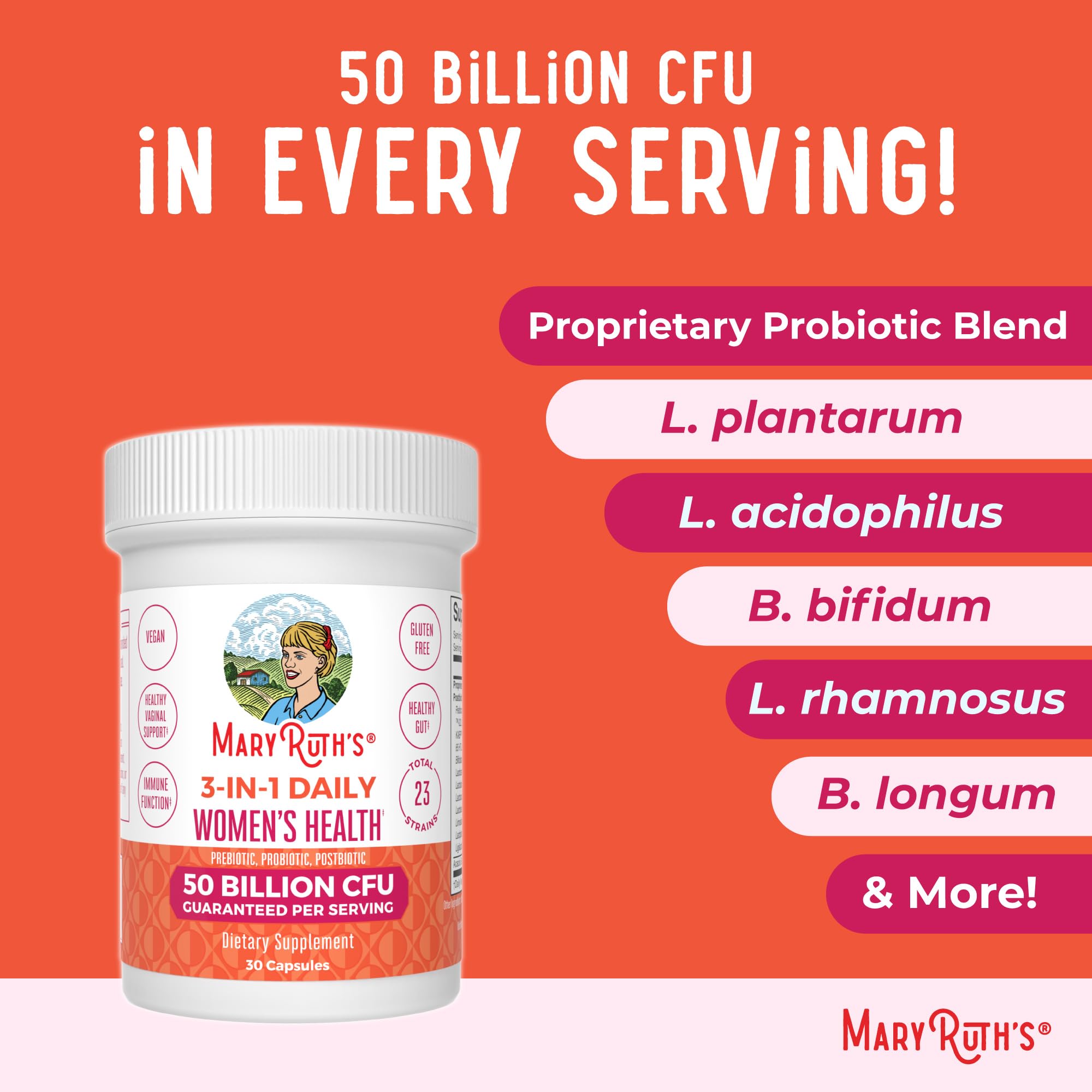 MaryRuth's capsule close-up demonstrates small, easy-to-swallow capsules for busy mornings.