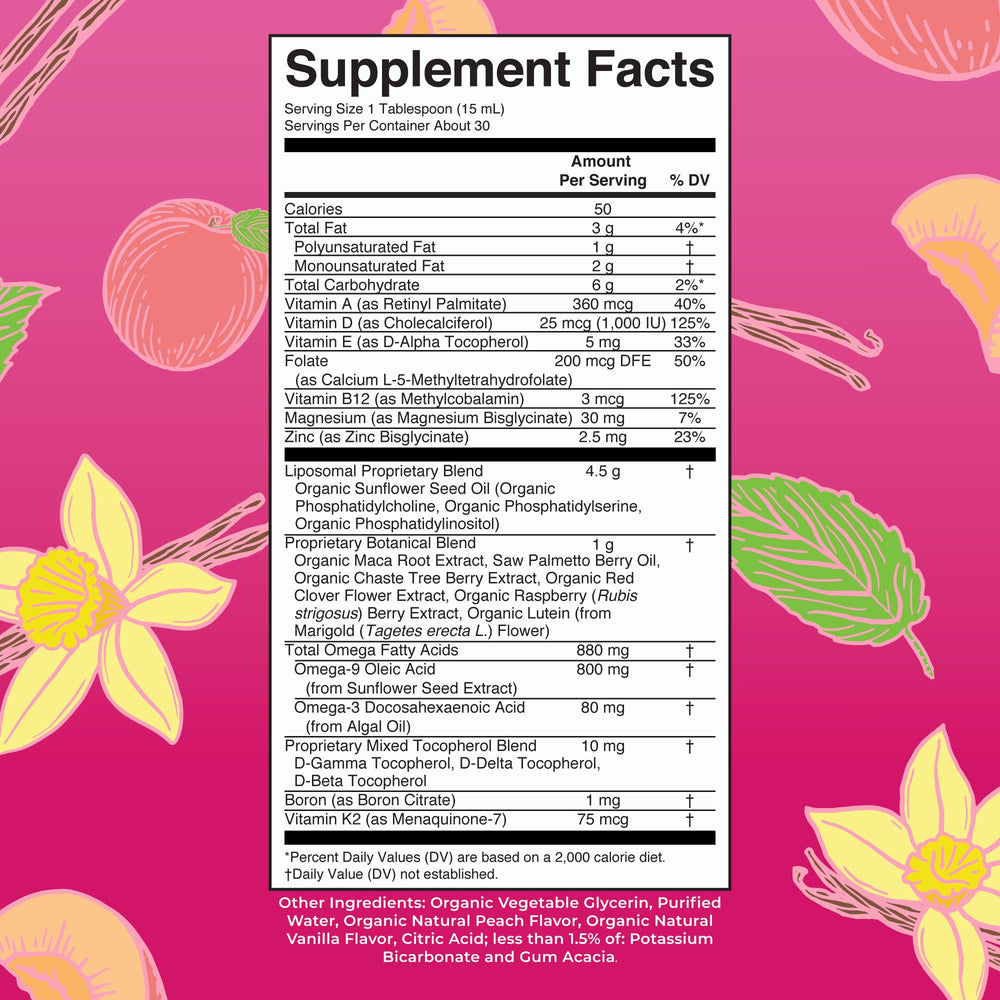 Pouring MaryRuth’s liposomal multivitamin enables easy daily dosing.