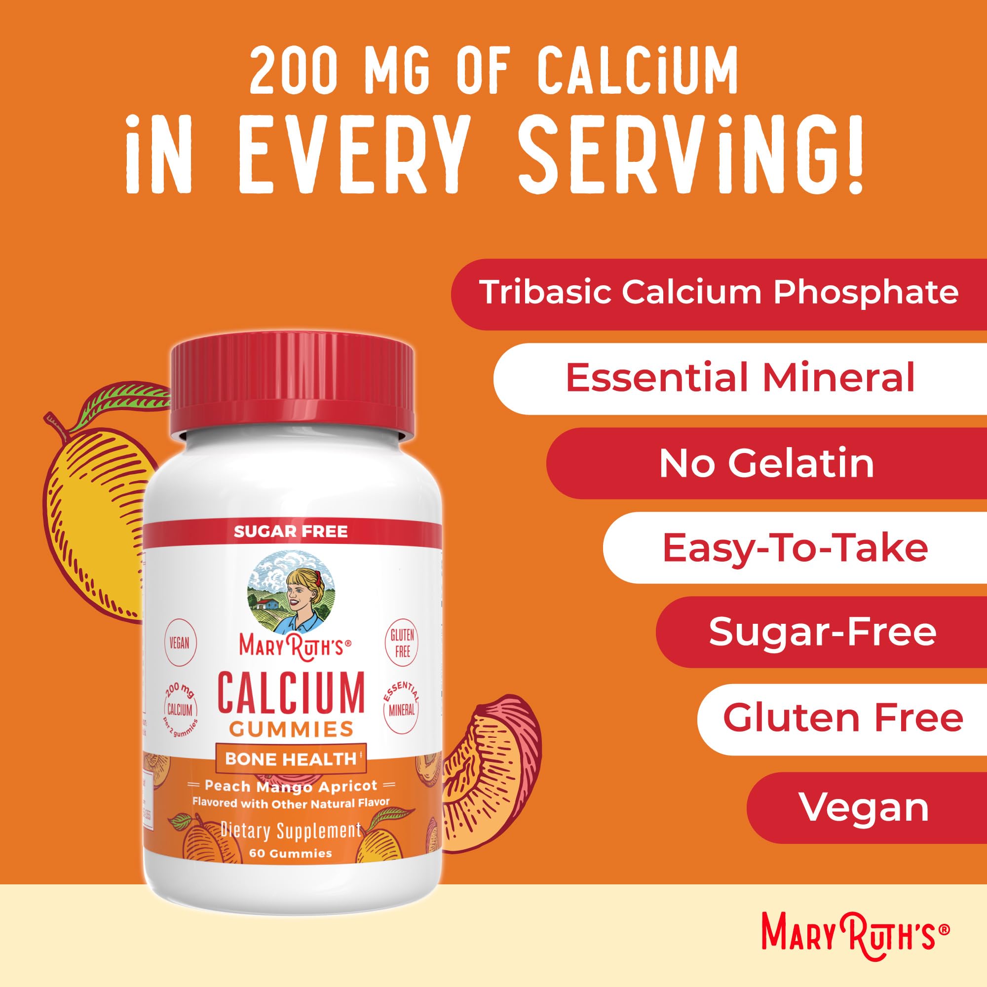 Ingredient list with tapioca fiber and plant-based binders in MaryRuth's formula