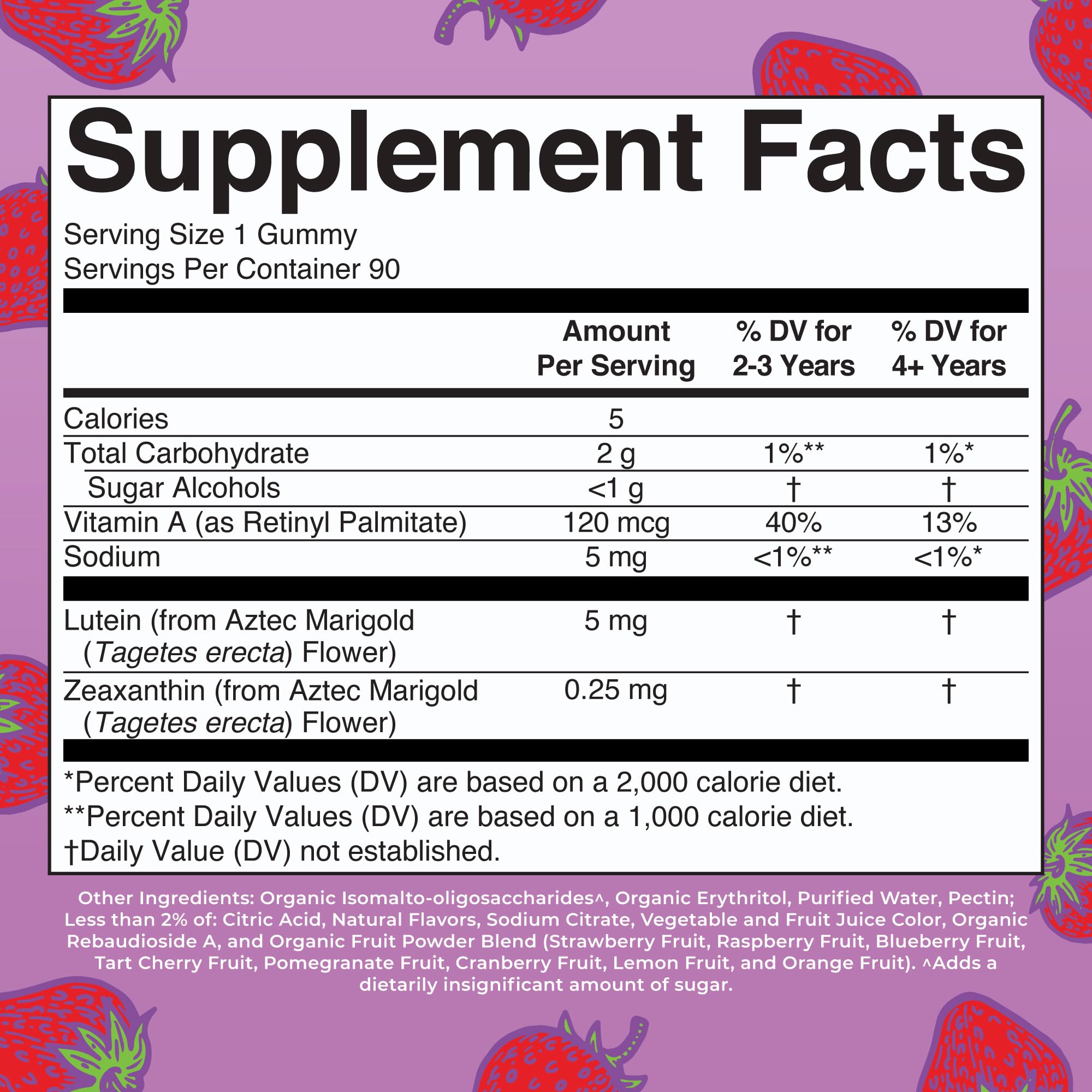 Close-up of strawberry-flavored gummies for kids and adults.