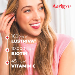 MaryRuth's bottle imagery hints at immune and bone support ingredients inside.